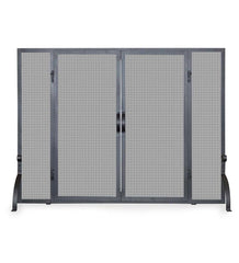 Plow &amp; Hearth Fireplace Screens With Doors | Fireplace &amp; Hearth Single Panel Wrought Iron Fireplace Screens With Doors