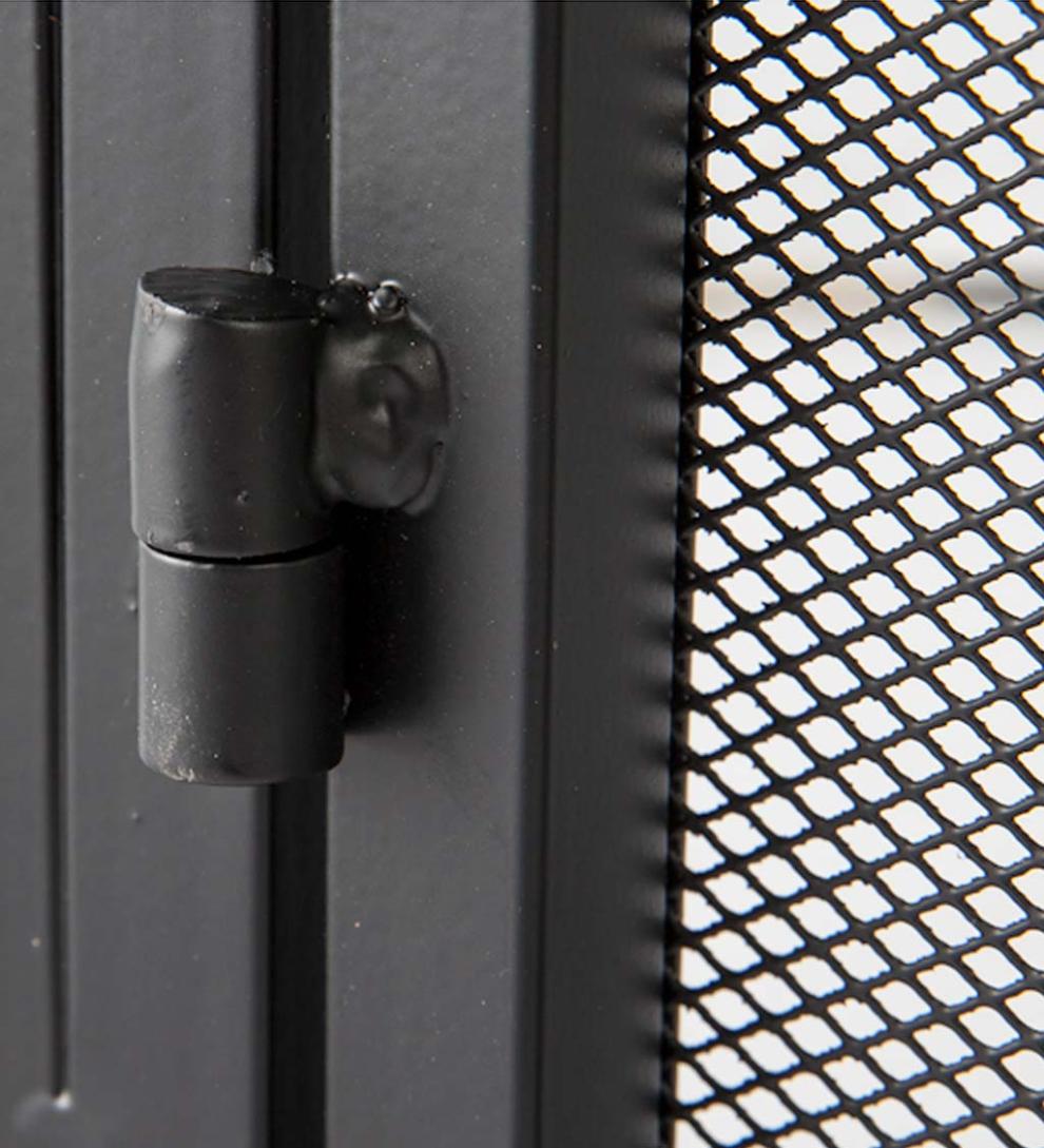 Plow &amp; Hearth Fireplace Screens With Doors | Fireplace &amp; Hearth Steel Fire Screen With Two Doors And Tempered Glass Accents