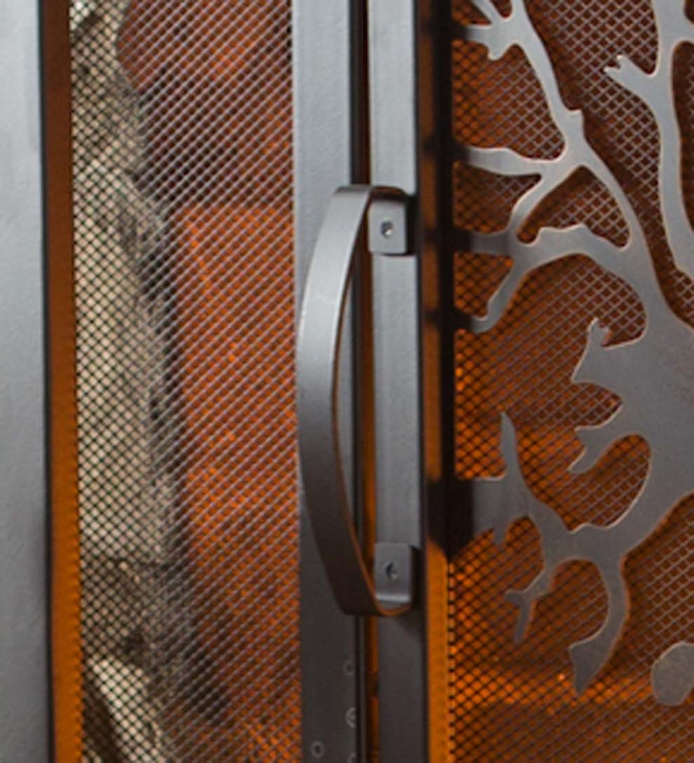 Plow &amp; Hearth Fireplace Screens With Doors | Fireplace &amp; Hearth Tree Of Life Fire Screen With Door