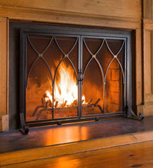 Plow &amp; Hearth Fireplace Screens With Doors | Fireplace &amp; Hearth Winchester Fireplace Screen With Doors