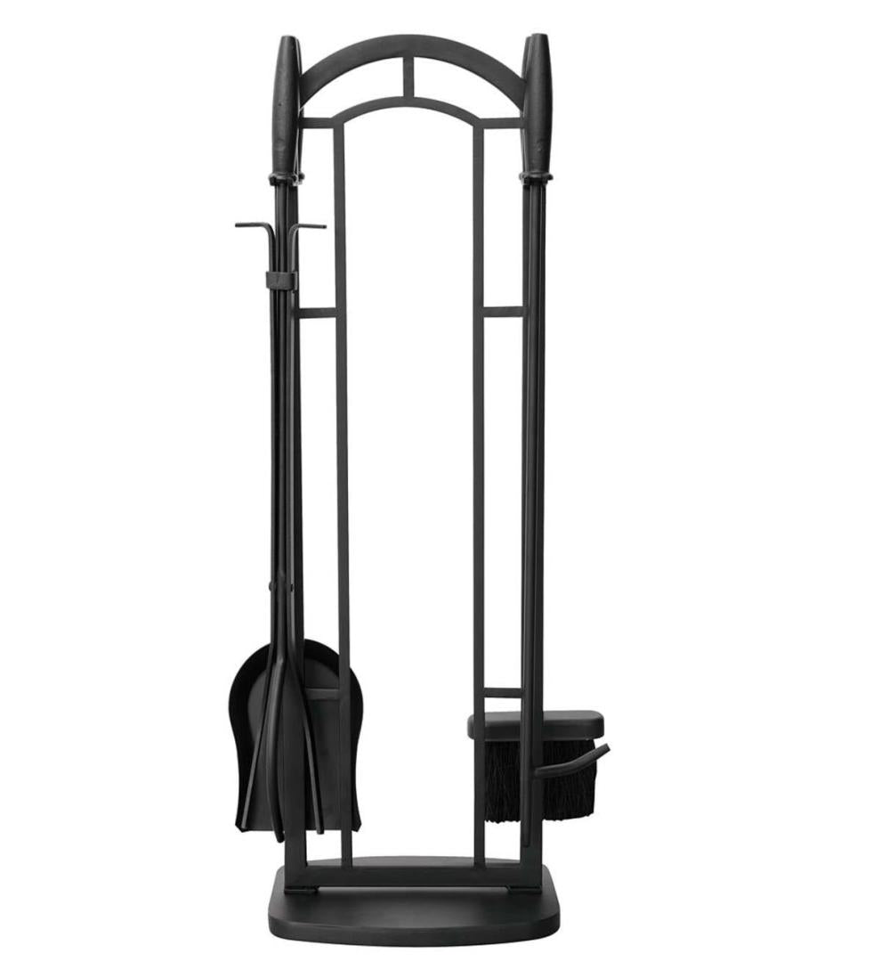 Plow &amp; Hearth Fireplace Tool Sets | Fireplace &amp; Hearth 5-Piece Arched Fireplace Rods Tool Set - Black