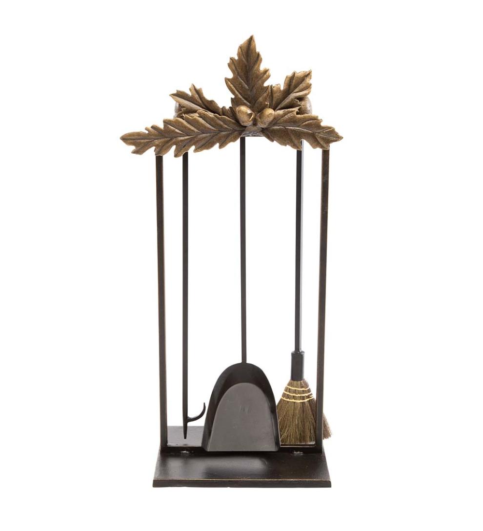 Plow &amp; Hearth Fireplace Tool Sets | Fireplace &amp; Hearth Acorn And Oak Leaf Fireplace Tool Set