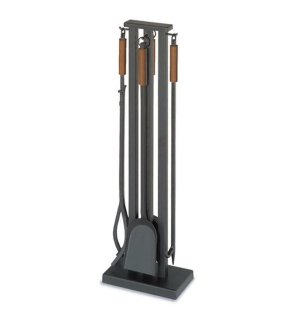 Plow &amp; Hearth Fireplace Tool Sets | Fireplace &amp; Hearth Contemporary Fireplace Tool Set - Bronze