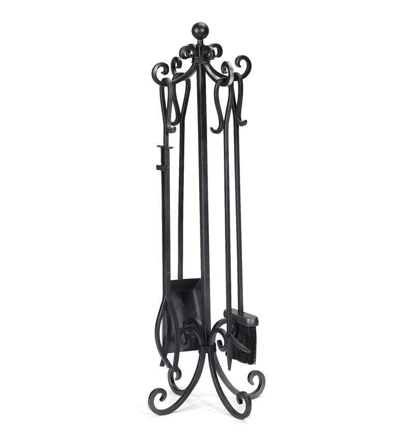 Plow &amp; Hearth Fireplace Tool Sets | Fireplace &amp; Hearth Crest Fireplace Tool Set - Black