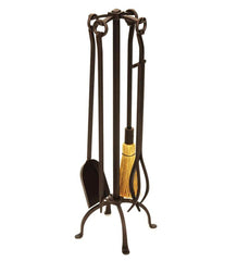 Plow &amp; Hearth Fireplace Tool Sets | Fireplace &amp; Hearth English Country 5-Piece Fireplace Tool Set In Bronze Finish - Bronze