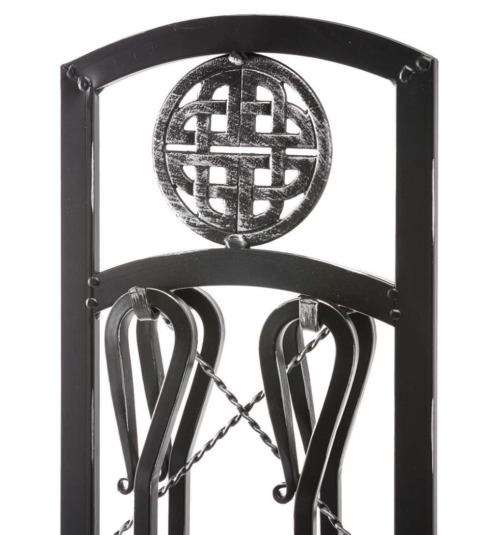 Plow &amp; Hearth Fireplace Tool Sets | Fireplace &amp; Hearth Four-Piece Celtic Knot Hearth Tools Set