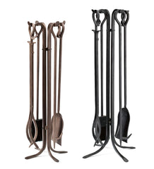 Plow &amp; Hearth Fireplace Tool Sets | Fireplace &amp; Hearth Hand-Forged Iron Fireplace Tool Sets