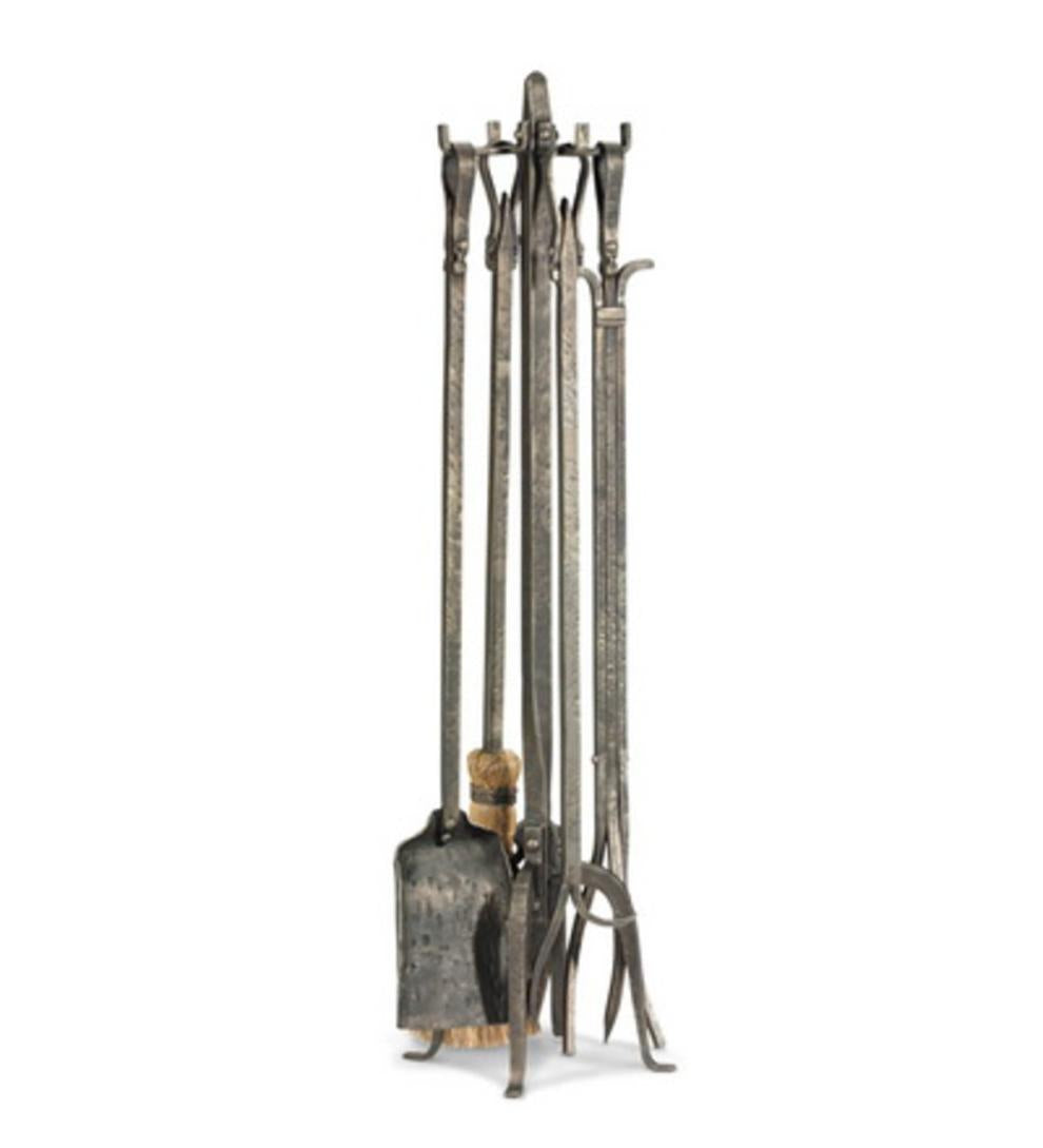 Plow &amp; Hearth Fireplace Tool Sets | Fireplace &amp; Hearth Old World Forged Iron Fireplace Screens, Wood Holder And Tool Set