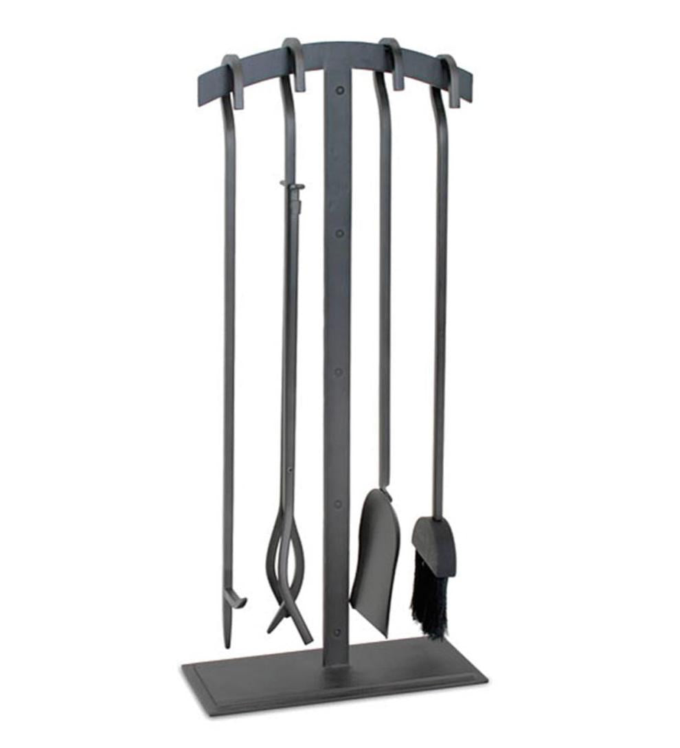 Plow &amp; Hearth Fireplace Tool Sets | Fireplace &amp; Hearth Shadow Iron 5-Piece Fireplace Tool Set In Natural Iron Finish - Iron
