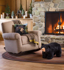 Plow &amp; Hearth Footstools | Indoor Living Black Bear Footstool