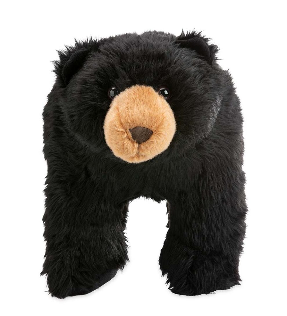 Plow &amp; Hearth Footstools | Indoor Living Black Bear Footstool