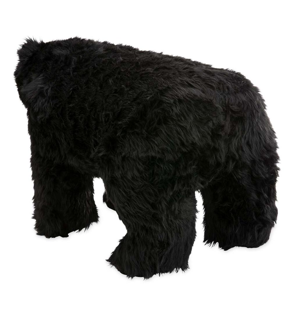 Plow &amp; Hearth Footstools | Indoor Living Black Bear Footstool