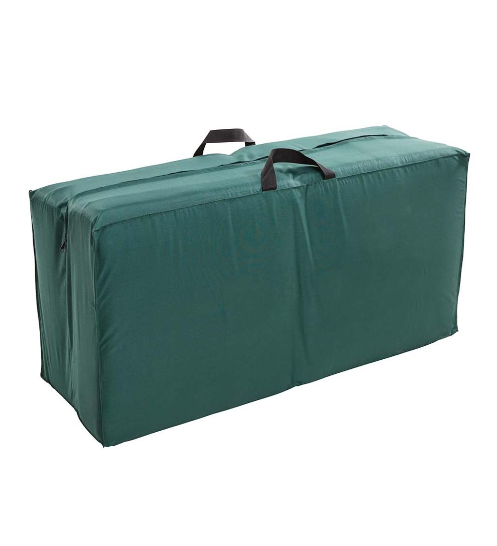 Plow &amp; Hearth Furniture Covers | Outdoor Living Classic All-Weather Outdoor Cushion Storage Bag - Green
