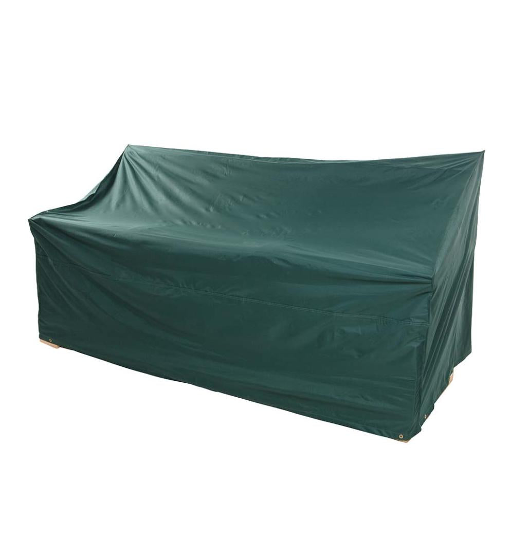 Plow &amp; Hearth Furniture Covers | Outdoor Living Classic Deep Seat Sofa Cover - Green