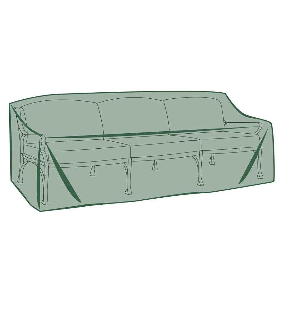 Plow &amp; Hearth Furniture Covers | Outdoor Living Classic Deep Seat Sofa Cover - Green