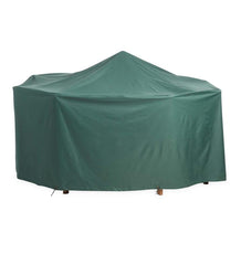 Plow &amp; Hearth Furniture Covers | Outdoor Living Classic Large Round Table &amp; Chairs Outdoor Furniture Cover - Green