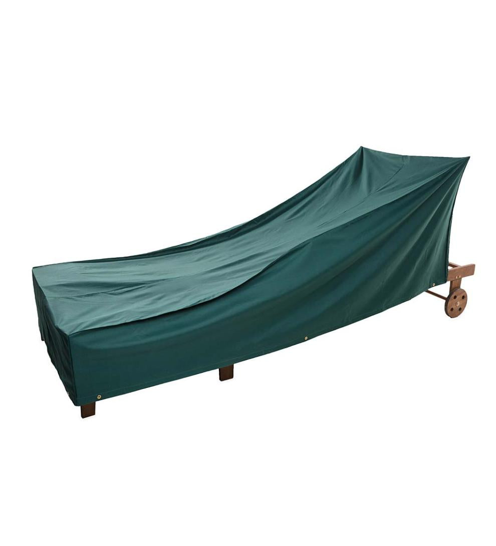 Plow &amp; Hearth Furniture Covers | Outdoor Living Classic Outdoor Furniture All-Weather Cover For Long Chaise - Green