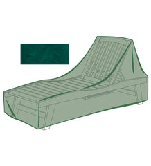 Plow &amp; Hearth Furniture Covers | Outdoor Living Classic Outdoor Furniture All-Weather Cover For Long Chaise - Green