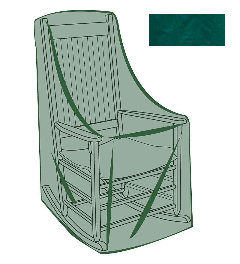 Plow &amp; Hearth Furniture Covers | Outdoor Living Classic Rocking Chair Outdoor Furniture Cover - Green