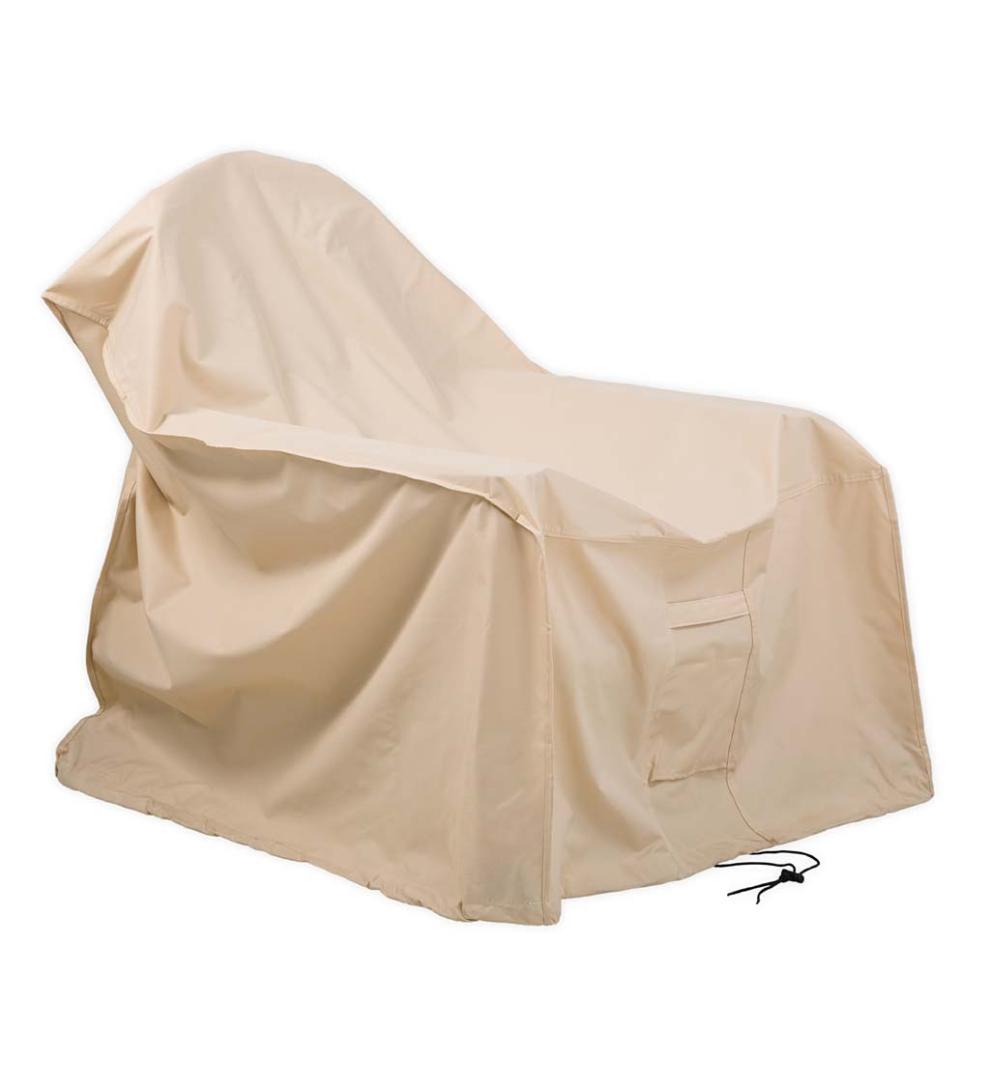 Plow &amp; Hearth Furniture Covers | Outdoor Living Deluxe Adirondack Chair Cover - Tan