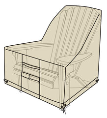 Plow &amp; Hearth Furniture Covers | Outdoor Living Deluxe Adirondack Chair Cover - Tan