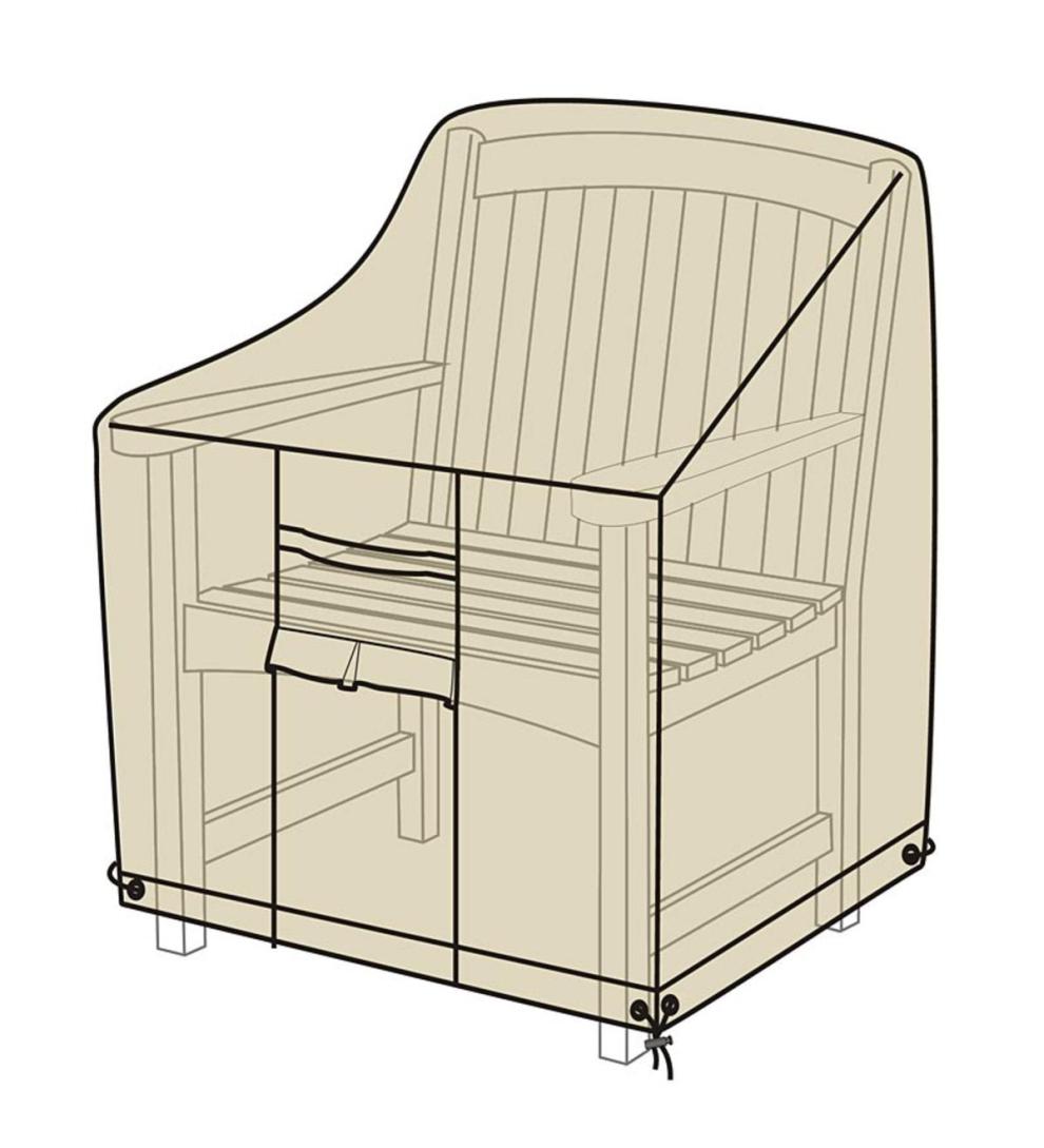 Plow &amp; Hearth Furniture Covers | Outdoor Living Deluxe Armchair Cover - Tan