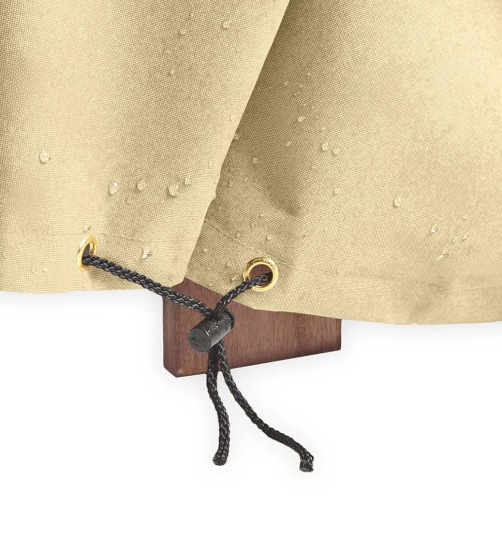 Plow &amp; Hearth Furniture Covers | Outdoor Living Deluxe Deep Seat Chair Cover - Tan