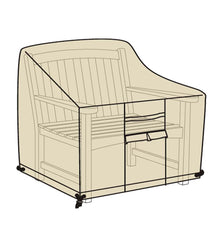 Plow &amp; Hearth Furniture Covers | Outdoor Living Deluxe Deep Seat Chair Cover - Tan