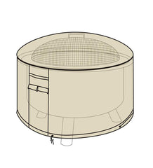 Plow &amp; Hearth Furniture Covers | Outdoor Living Deluxe Fire Pit Cover - Tan