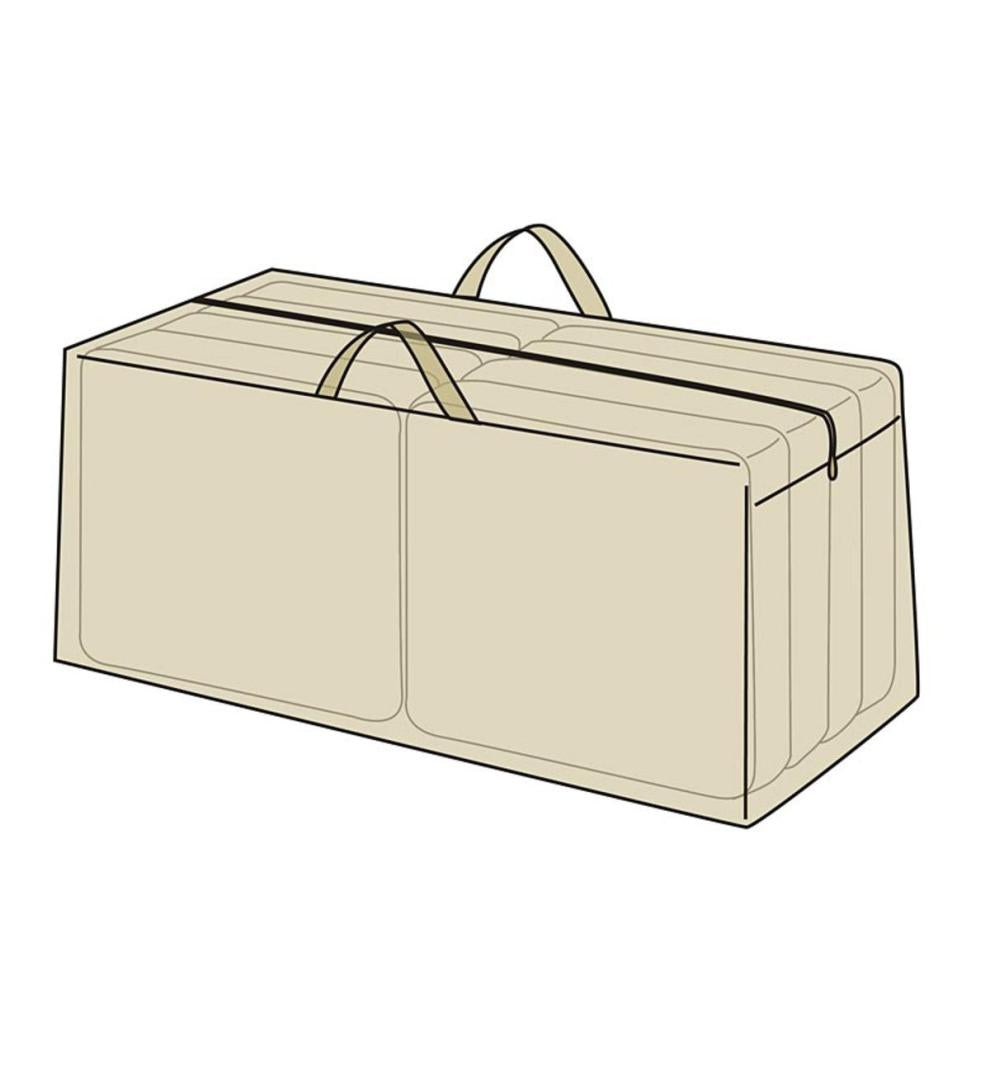 Plow &amp; Hearth Furniture Covers | Outdoor Living Deluxe Outdoor Furniture Cushion Storage Bag - Tan