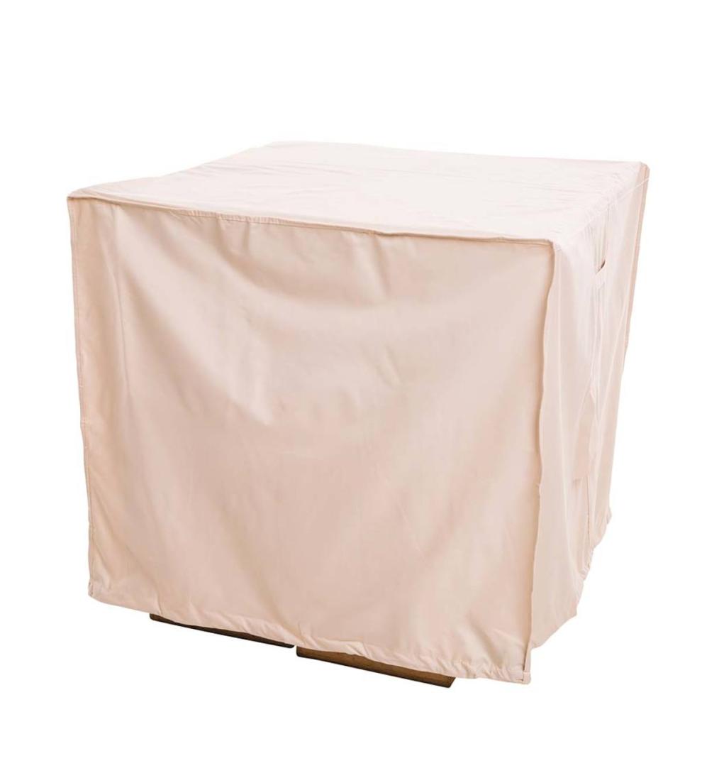 Plow &amp; Hearth Furniture Covers | Outdoor Living Deluxe Square Ac Unit Cover - Tan