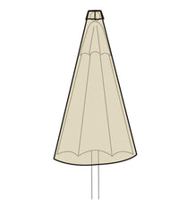 Plow &amp; Hearth Furniture Covers | Outdoor Living Deluxe Umbrella Cover - Tan