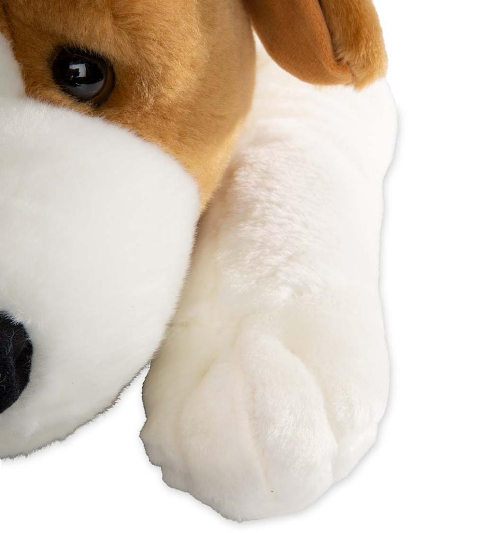 Plow &amp; Hearth Garden Accents | Indoor Living Beagle Plush Cuddle Animal Body Pillow