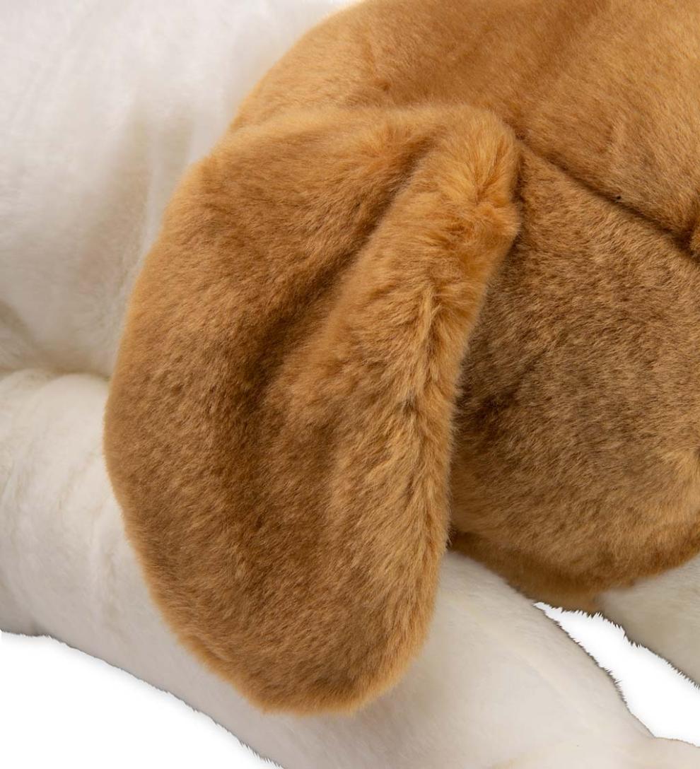 Plow &amp; Hearth Garden Accents | Indoor Living Beagle Plush Cuddle Animal Body Pillow