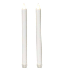 Plow &amp; Hearth Garden Accents | Indoor Living Flameless Led Taper Candles, Set Of 2 - Red