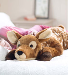 Plow &amp; Hearth Garden Accents | Indoor Living Fuzzy Spotted Fawn Plush Cuddle Animal Body Pillow