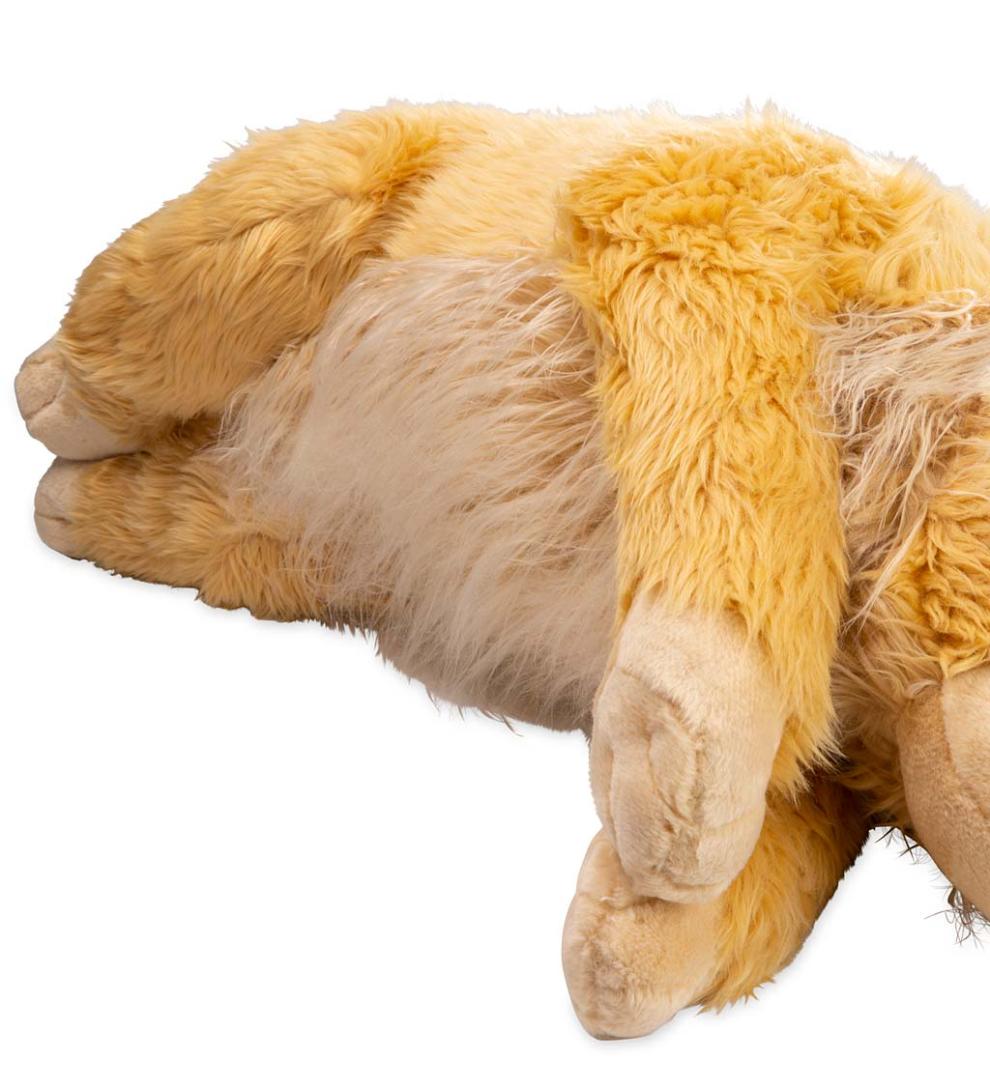 Plow &amp; Hearth Garden Accents | Indoor Living Golden Retriever Plush Cuddle Animal Body Pillow - Golden Retriever