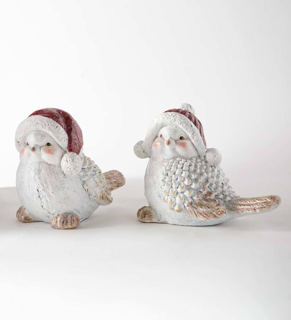 Plow &amp; Hearth Garden Accents | Indoor Living Holiday Bird Accents, Set Of 2
