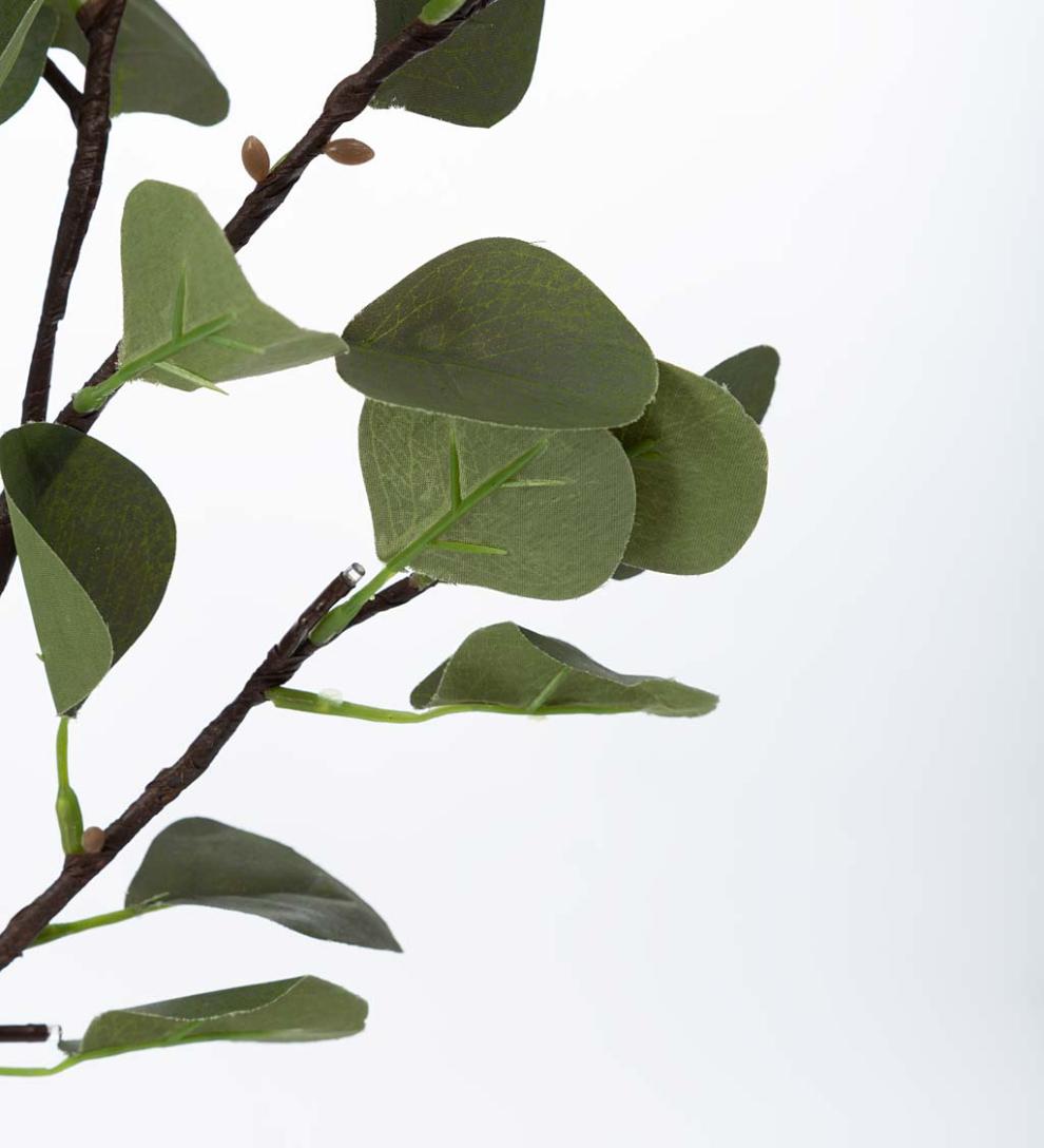 Plow &amp; Hearth Garden Accents | Indoor Living Indoor/Outdoor Electric Lighted Eucalyptus Trees