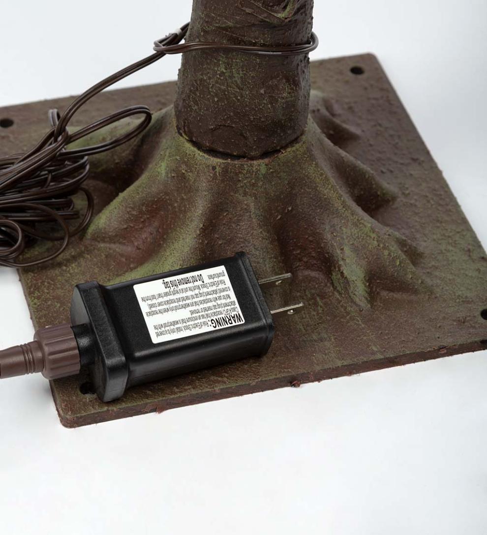 Plow &amp; Hearth Garden Accents | Indoor Living Indoor/Outdoor Electric Lighted Eucalyptus Trees