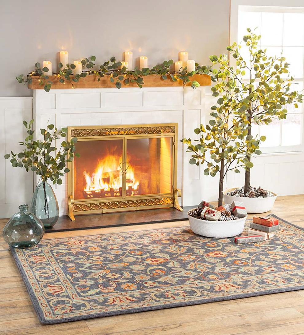 Plow &amp; Hearth Garden Accents | Indoor Living Indoor/Outdoor Electric Lighted Eucalyptus Trees