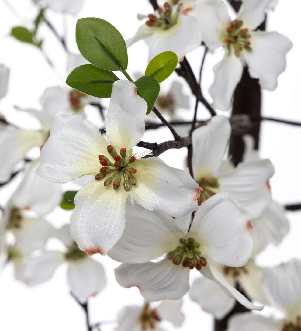 Plow &amp; Hearth Garden Accents | Indoor Living Indoor/Outdoor Electric Lighted Faux Dogwood Trees
