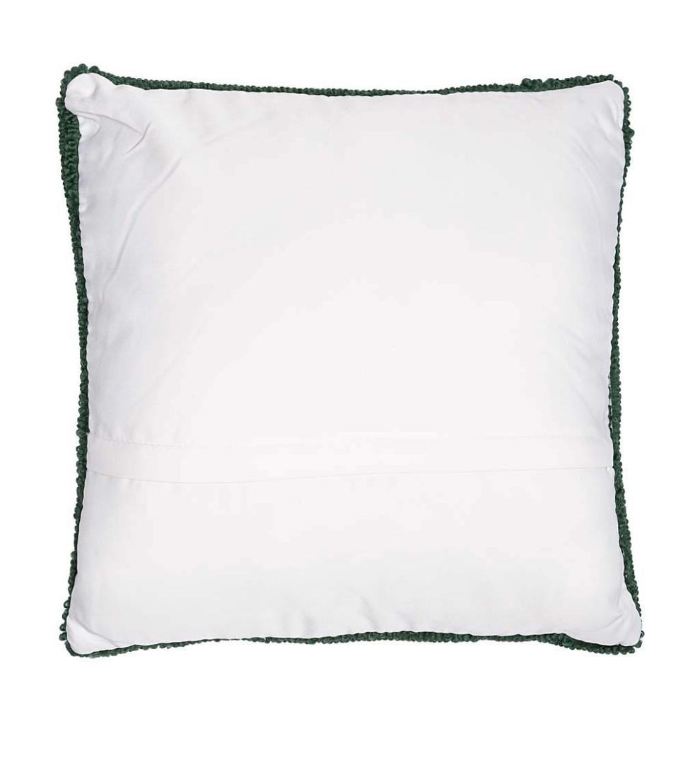 Plow &amp; Hearth Garden Accents | Indoor Living Indoor/Outdoor Geranium Hand Hooked Polypropylene Throw Pillow