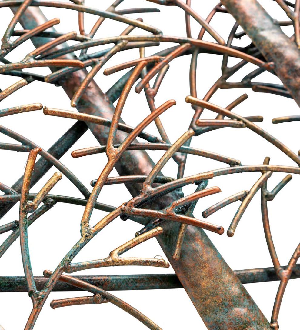 Plow &amp; Hearth Garden Accents | Indoor Living Indoor/Outdoor Handmade Metal Trees And Mountains Wall Art