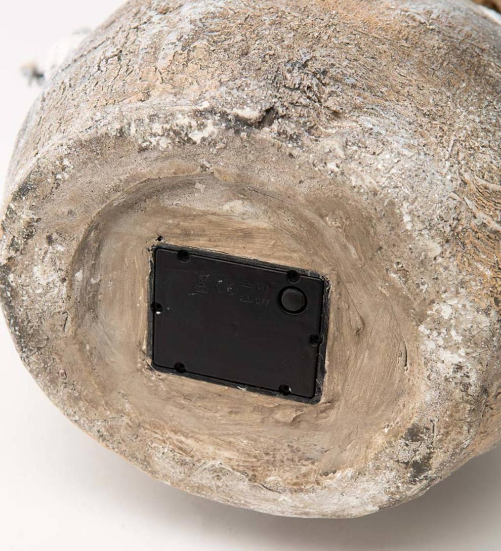 Plow &amp; Hearth Garden Accents | Indoor Living Indoor/Outdoor Holiday Lighted Woodland Snowman Statue