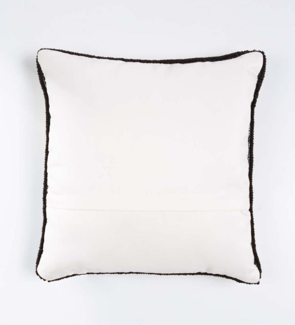 Plow &amp; Hearth Garden Accents | Indoor Living Indoor/Outdoor Hooked Polypropylene Cow Throw Pillow