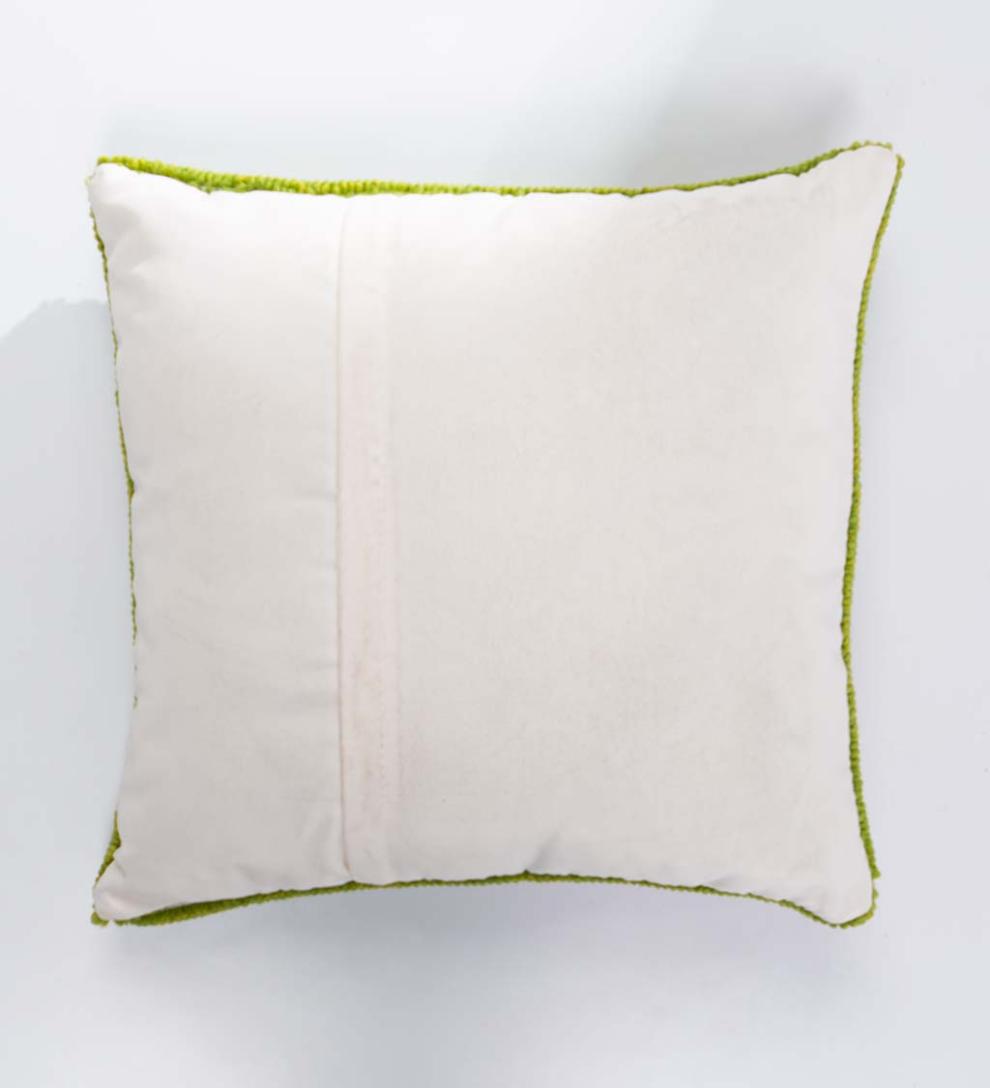 Plow &amp; Hearth Garden Accents | Indoor Living Indoor/Outdoor Hooked Polypropylene Monarch Butterfly Throw Pillow