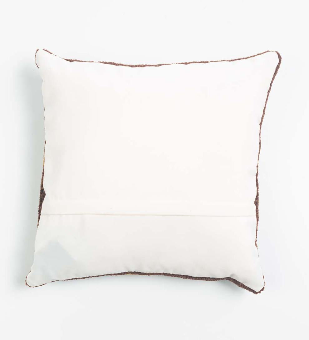 Plow &amp; Hearth Garden Accents | Indoor Living Indoor/Outdoor Hooked Polypropylene Sunflower And Butterfly Throw Pillow