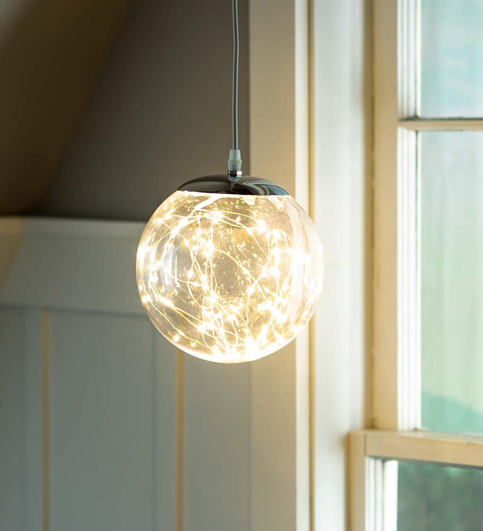 Plow &amp; Hearth Garden Accents | Indoor Living Indoor/Outdoor Lighted Acrylic Orbs With Micro Leds