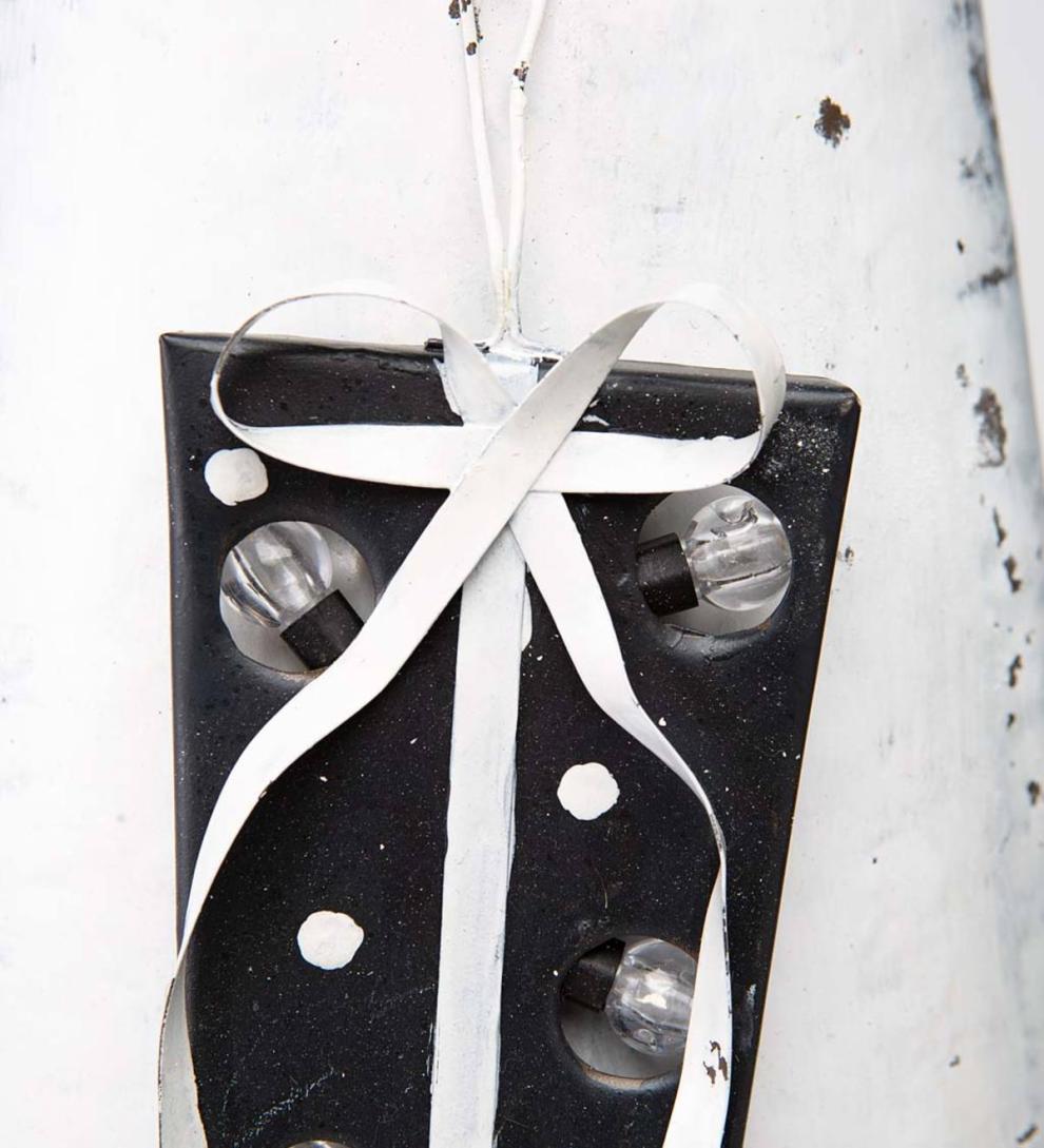 Plow &amp; Hearth Garden Accents | Indoor Living Indoor/Outdoor Metal Angel With Lighted Gift